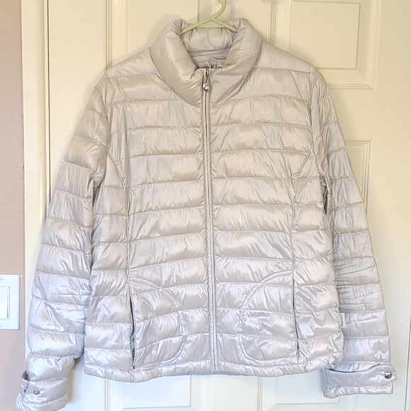 Calvin Klein Jackets & Blazers - Calvin Klein women's silver, premium down filled, puffer jacket